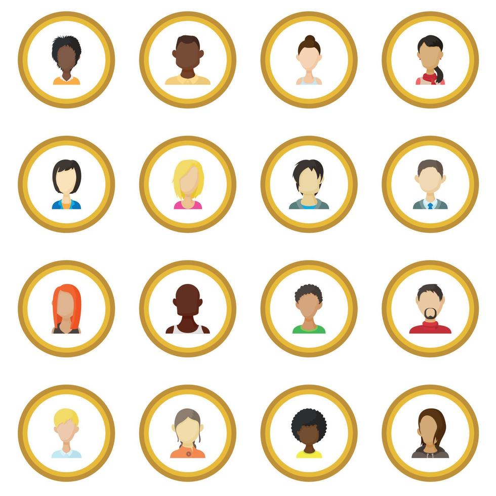Avatar icon circle vector