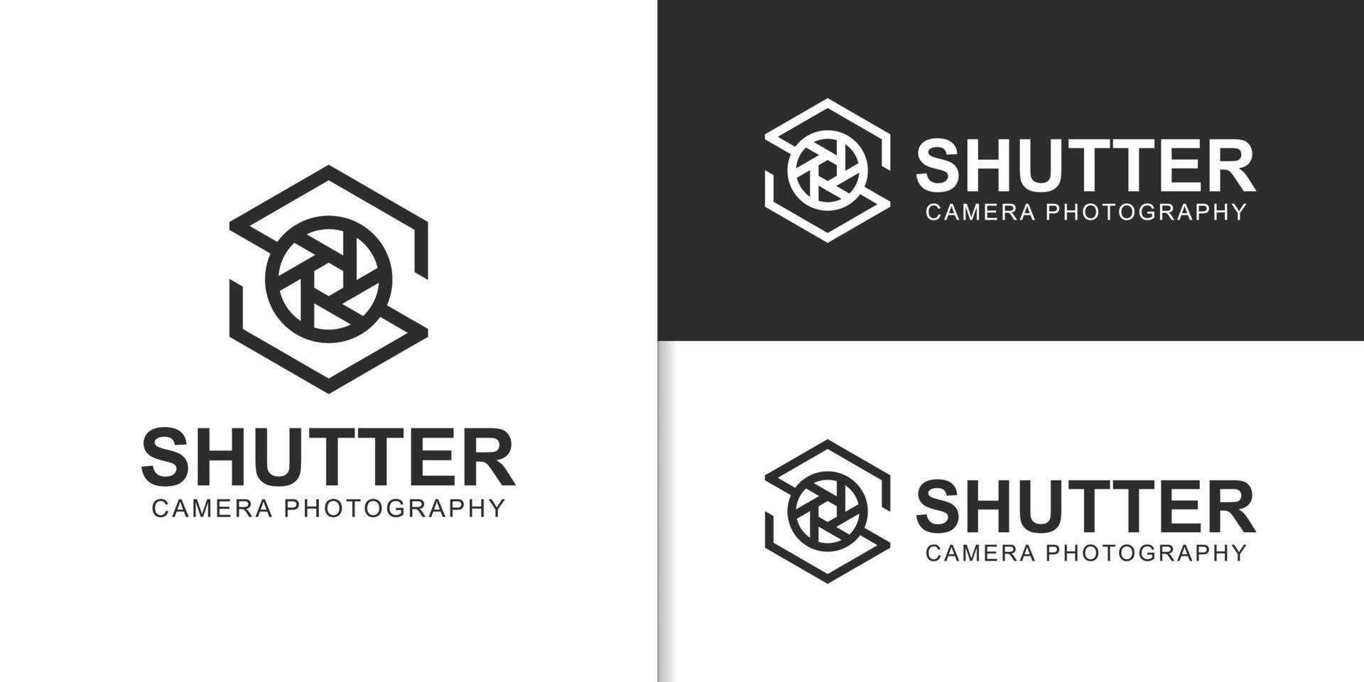 letter S shutter camera logo for photography studio logo template vector