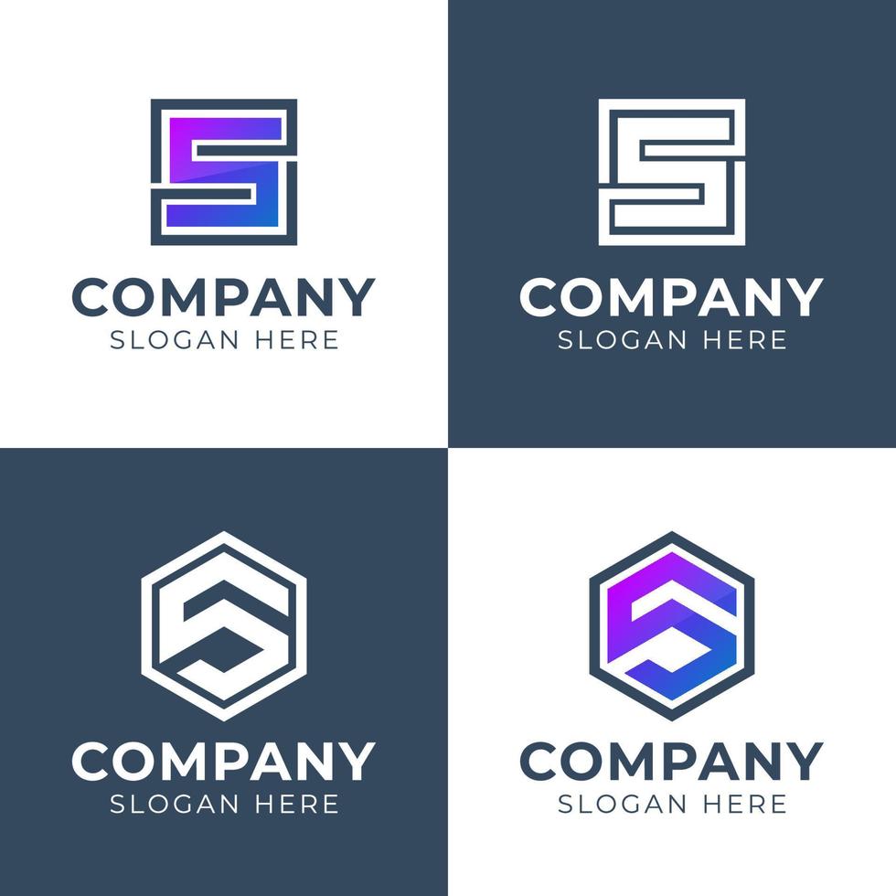 monogram letter S logo for your brand company and identity business start up logo design vector