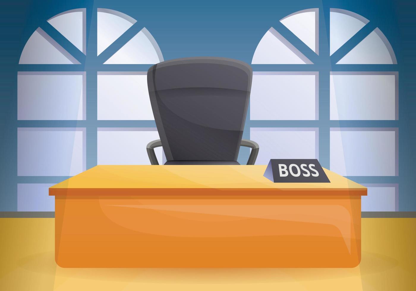 Office desk chair concept background, cartoon style vector