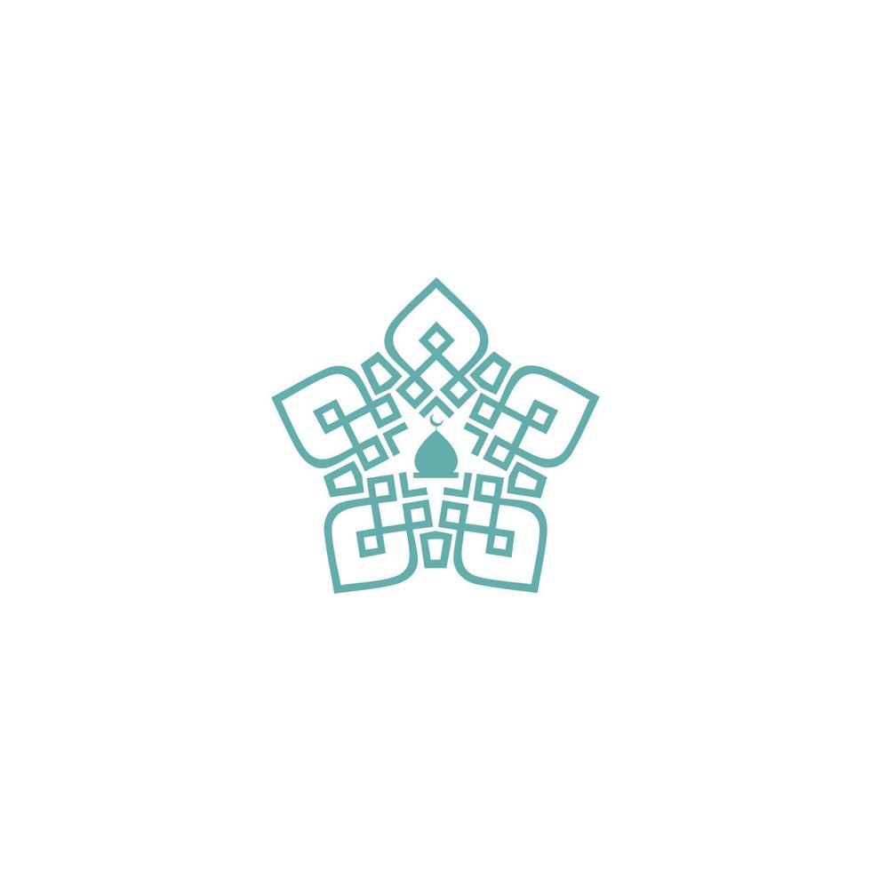 Mosque Logo Template Design Vector, White background, Modern Mosque icon illustration. vector