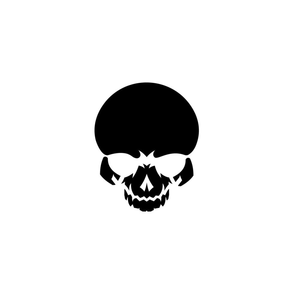 skull logo design illustration on white background for brochure banner and publication vector