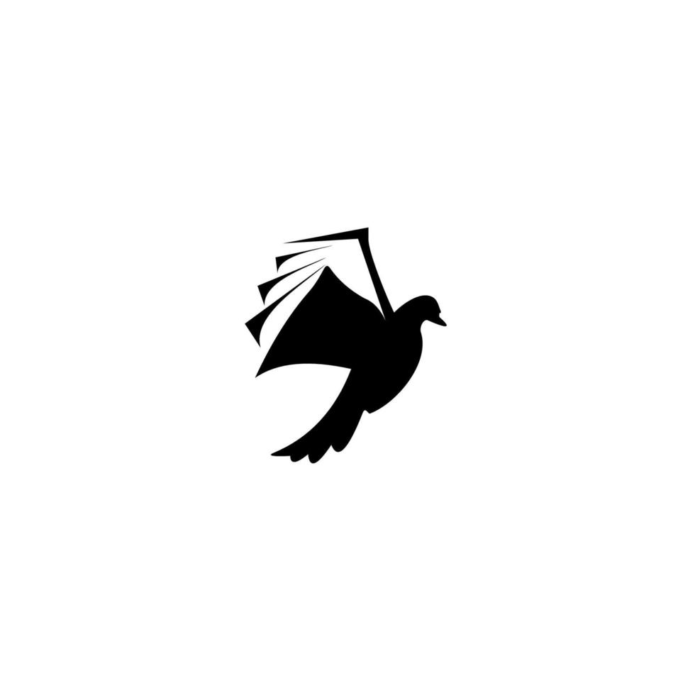 logotipo de pájaro. plantilla de logotipo de empresa de aves, diseño de emblema sobre fondo blanco vector