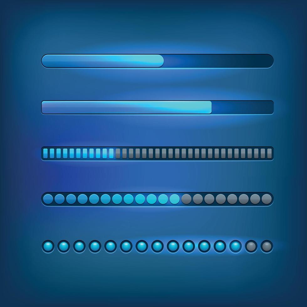 conjunto de barras de progreso vector