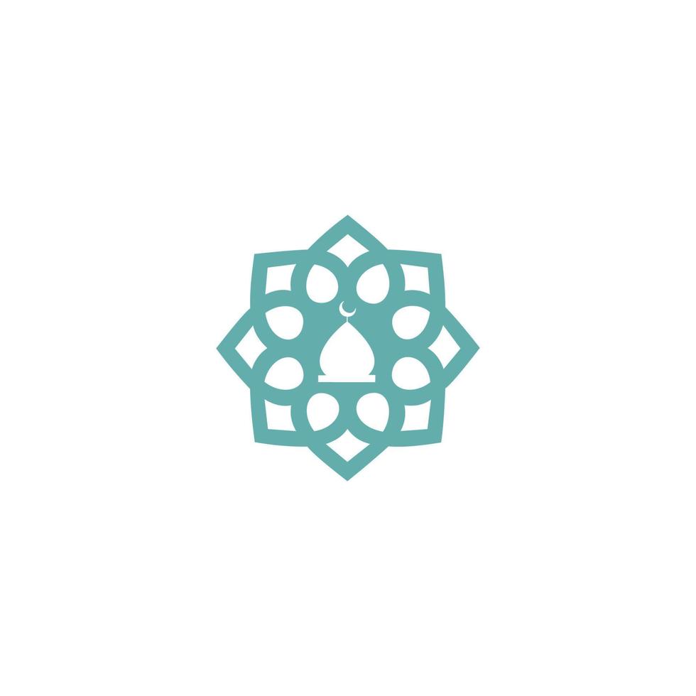 Mosque Logo Template Design Vector, White background, Modern Mosque icon illustration. vector