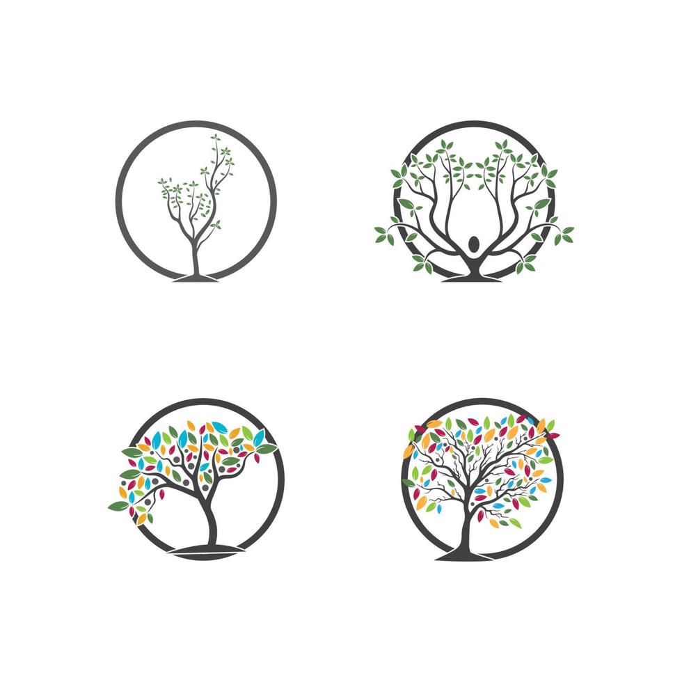 Tree Vector ,hand drawn,  illustration of  Olive tree vector design template