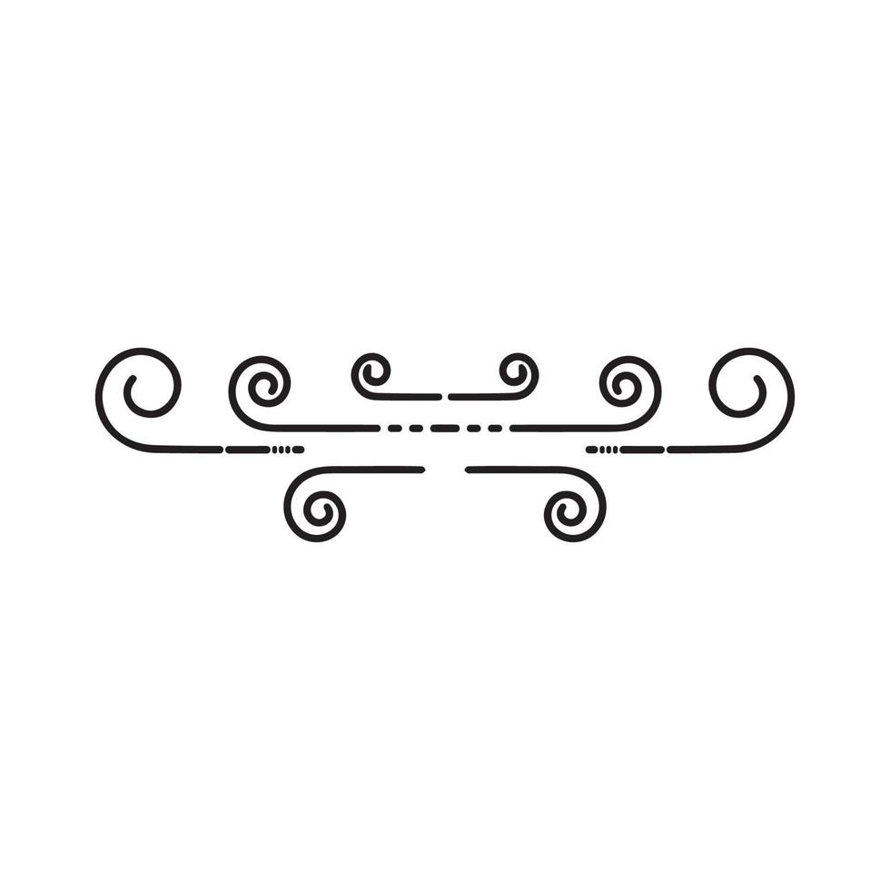 Wind vector icon design illustration template