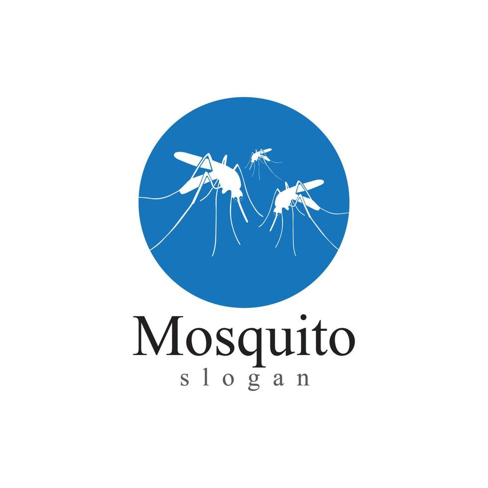 mosquito insecto animal logo vector ilustración plantilla