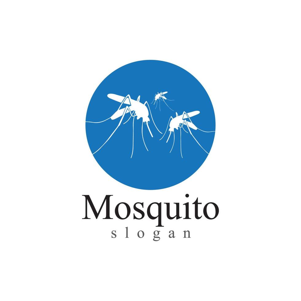 Mosquito insect animal logo vector illustration template