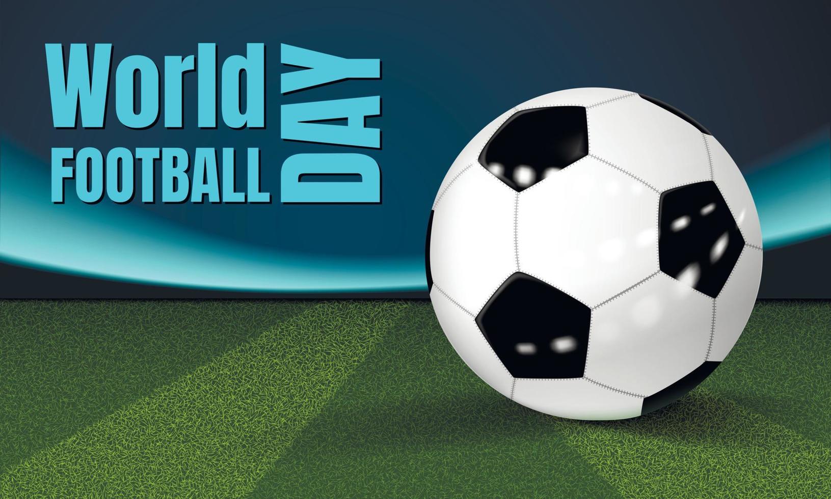 Football day concept background, realistic style vector