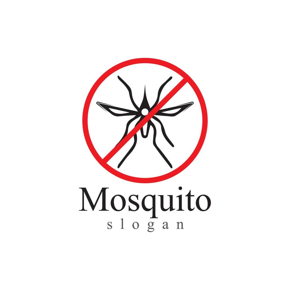 mosquito insecto animal logo vector ilustración plantilla