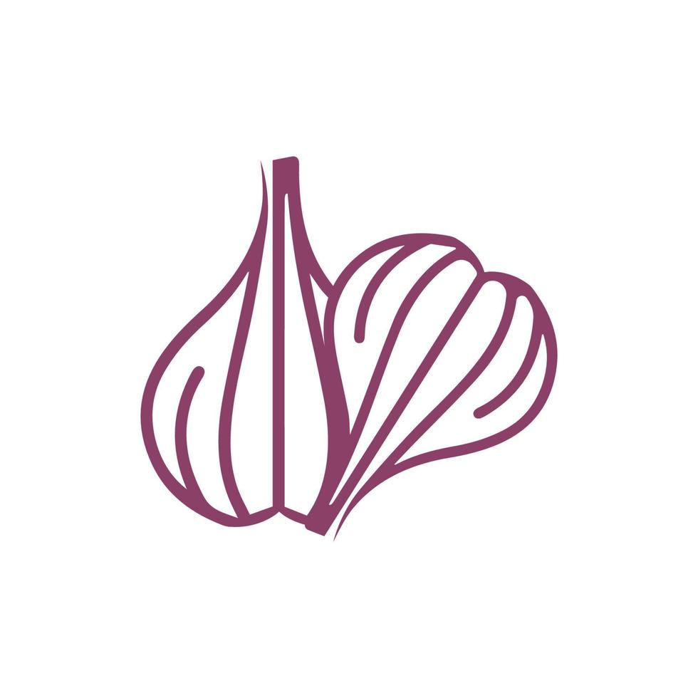 Garlic vector icon illustration design template