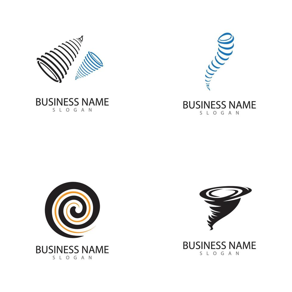 Tornado logo and storm icon  vector illustration design