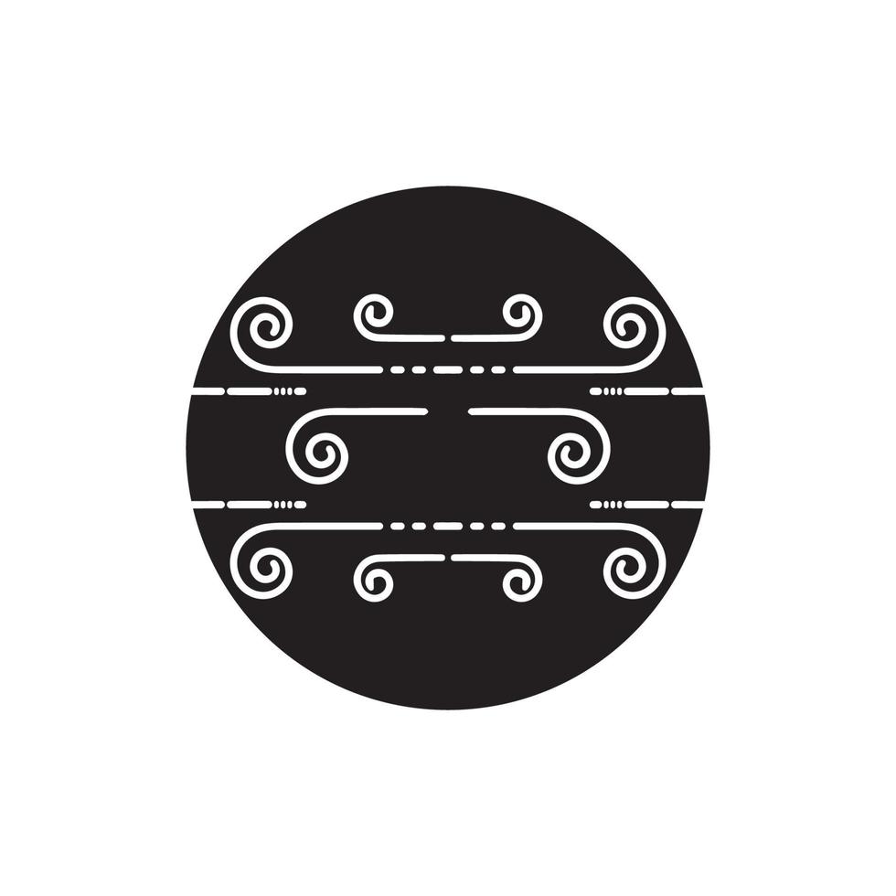 Wind vector icon design illustration template