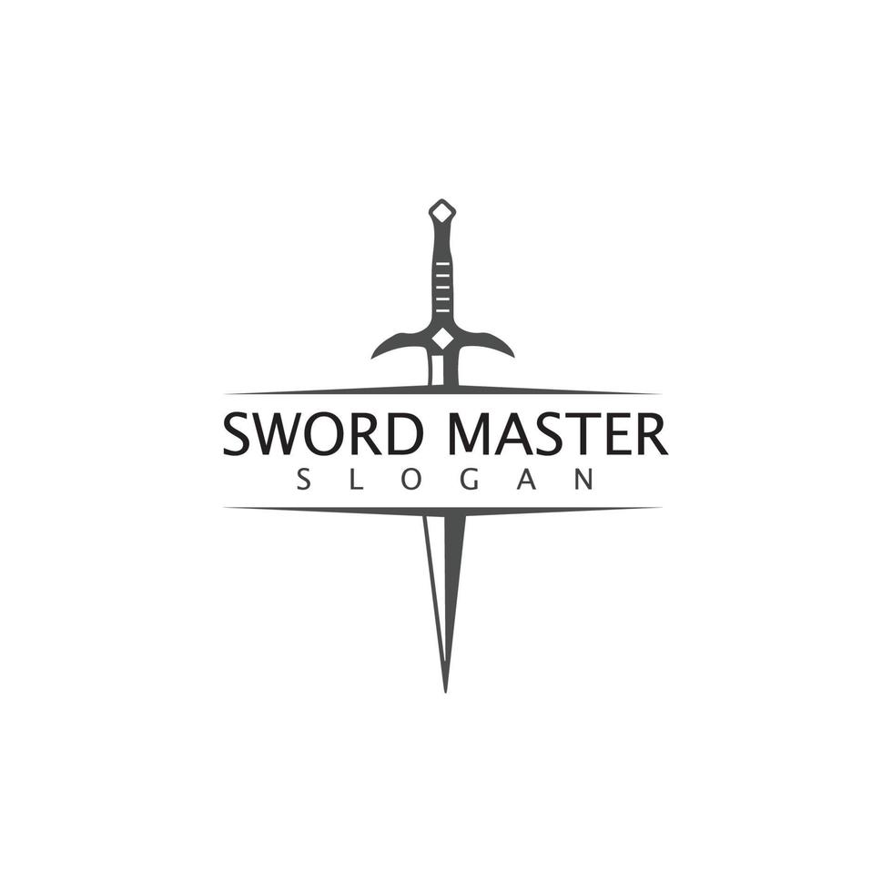 Sword weapon vector logo template illustration design