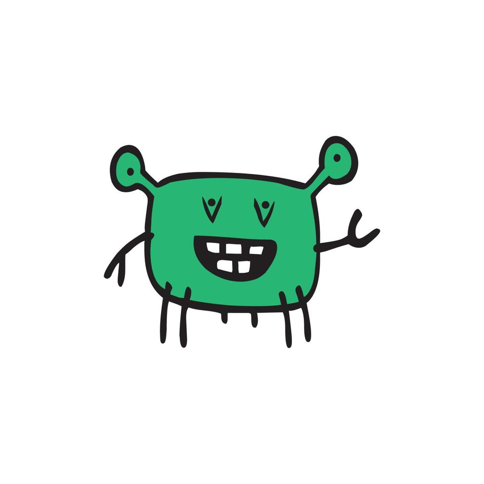 Cute cartoon monster. Vector funny monster character illustration design
