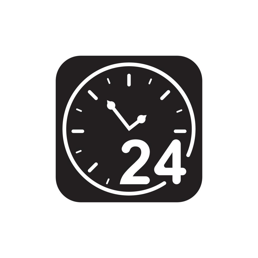 Time vector icon , 24 Hour icon vector illustration design template