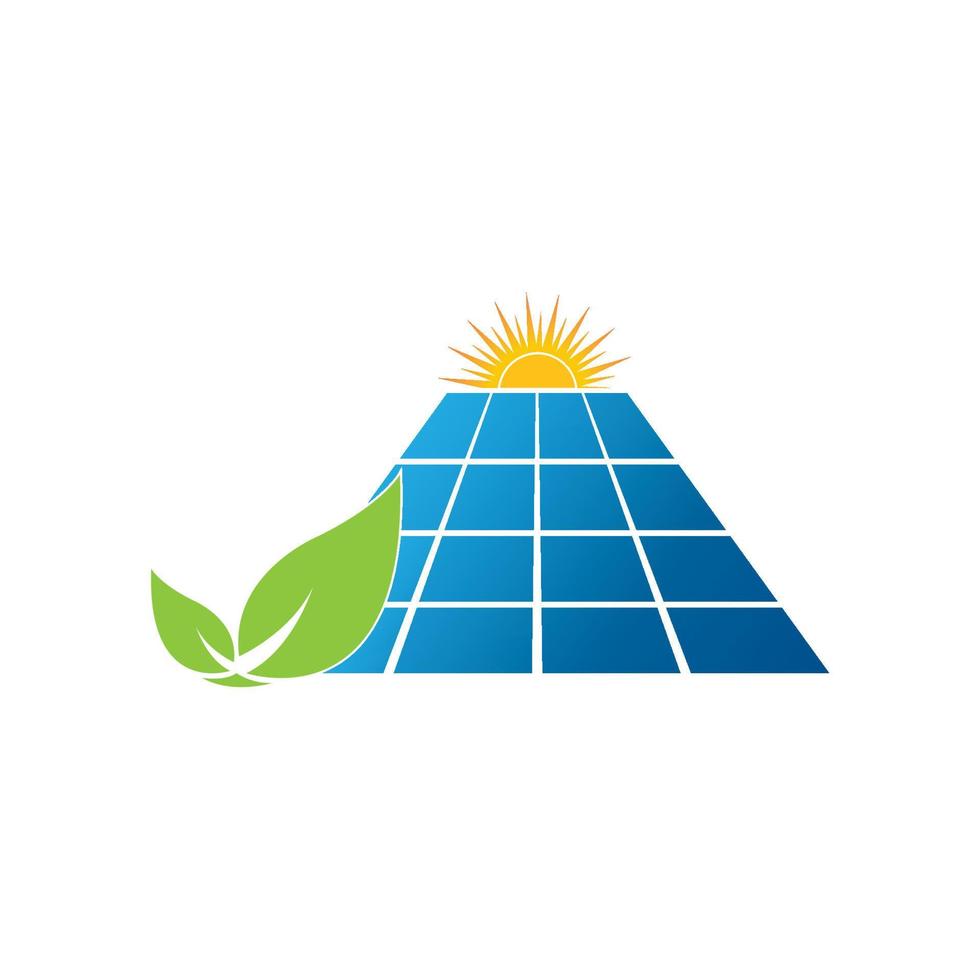 plantilla de diseño de ilustración de icono de vector de energía solar