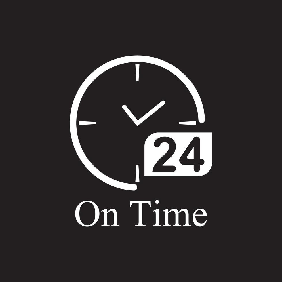 Time vector icon , 24 Hour icon vector illustration design template
