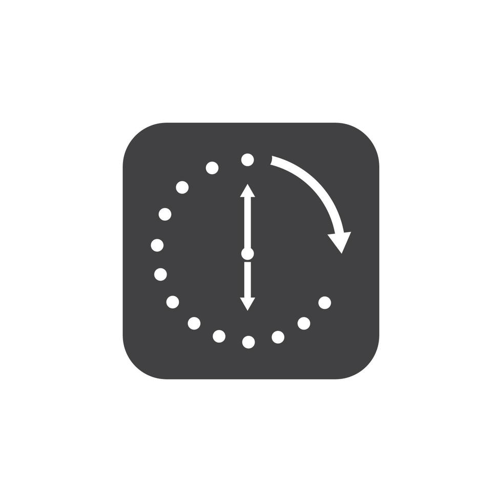 icono de vector de tiempo, plantilla de diseño de ilustración de vector de icono de 24 horas
