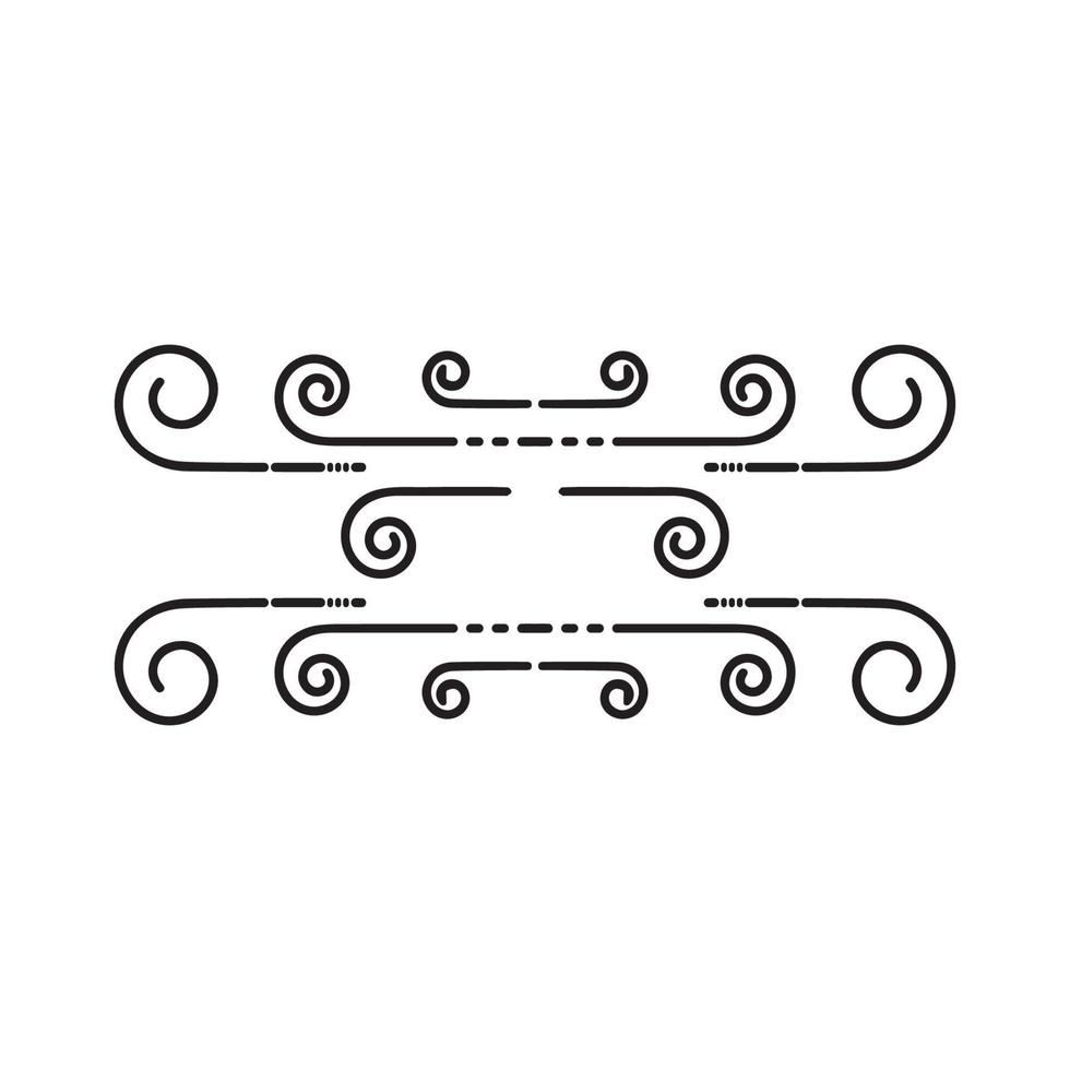 Wind vector icon design illustration template