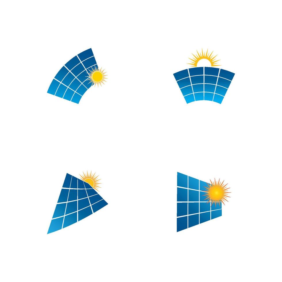 plantilla de diseño de ilustración de icono de vector de energía solar