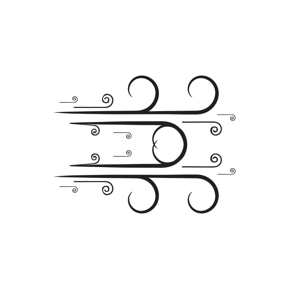 Wind vector icon design illustration template