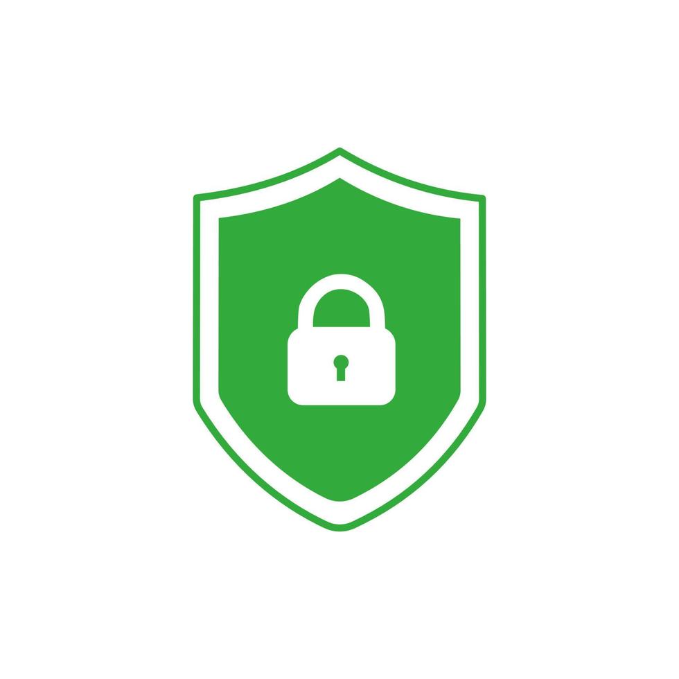 Secure protection abstract icon. shield lock Icon vector