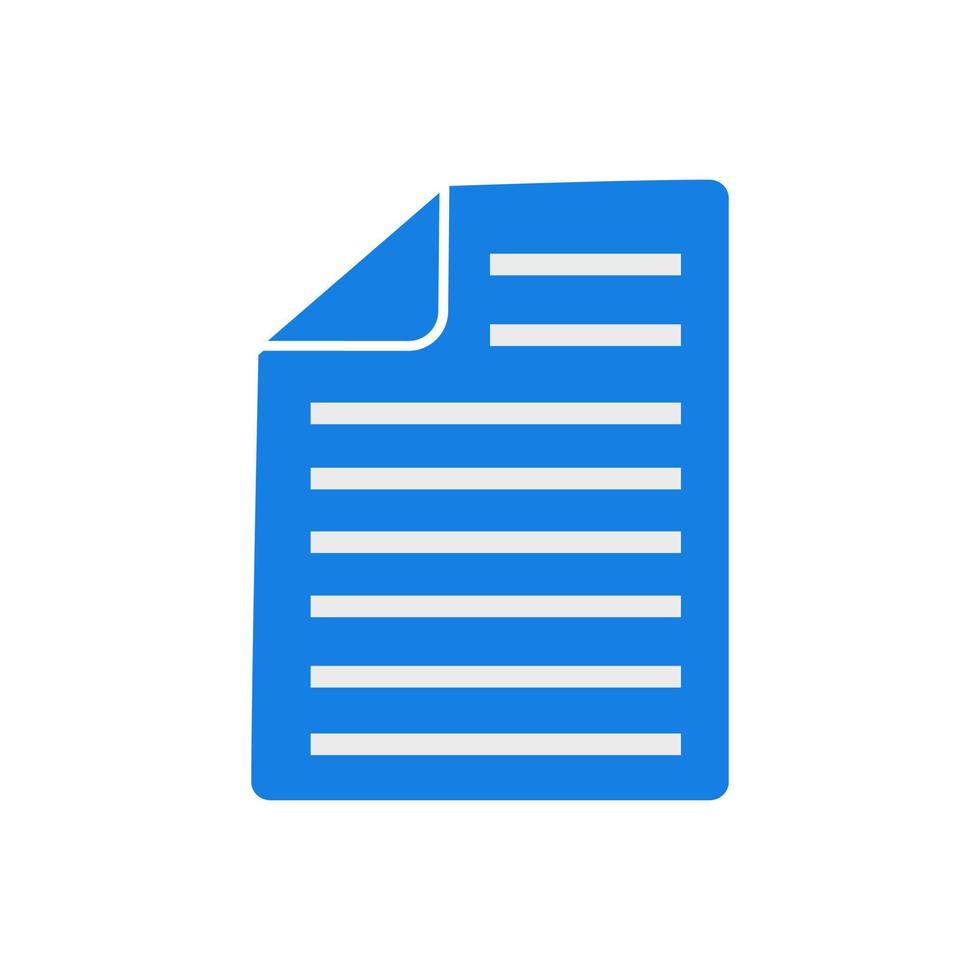 blue folder icon or document icon vector