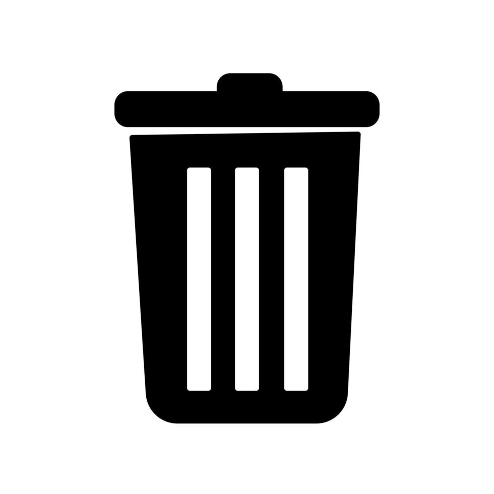 Trash bin icon on white background. vector