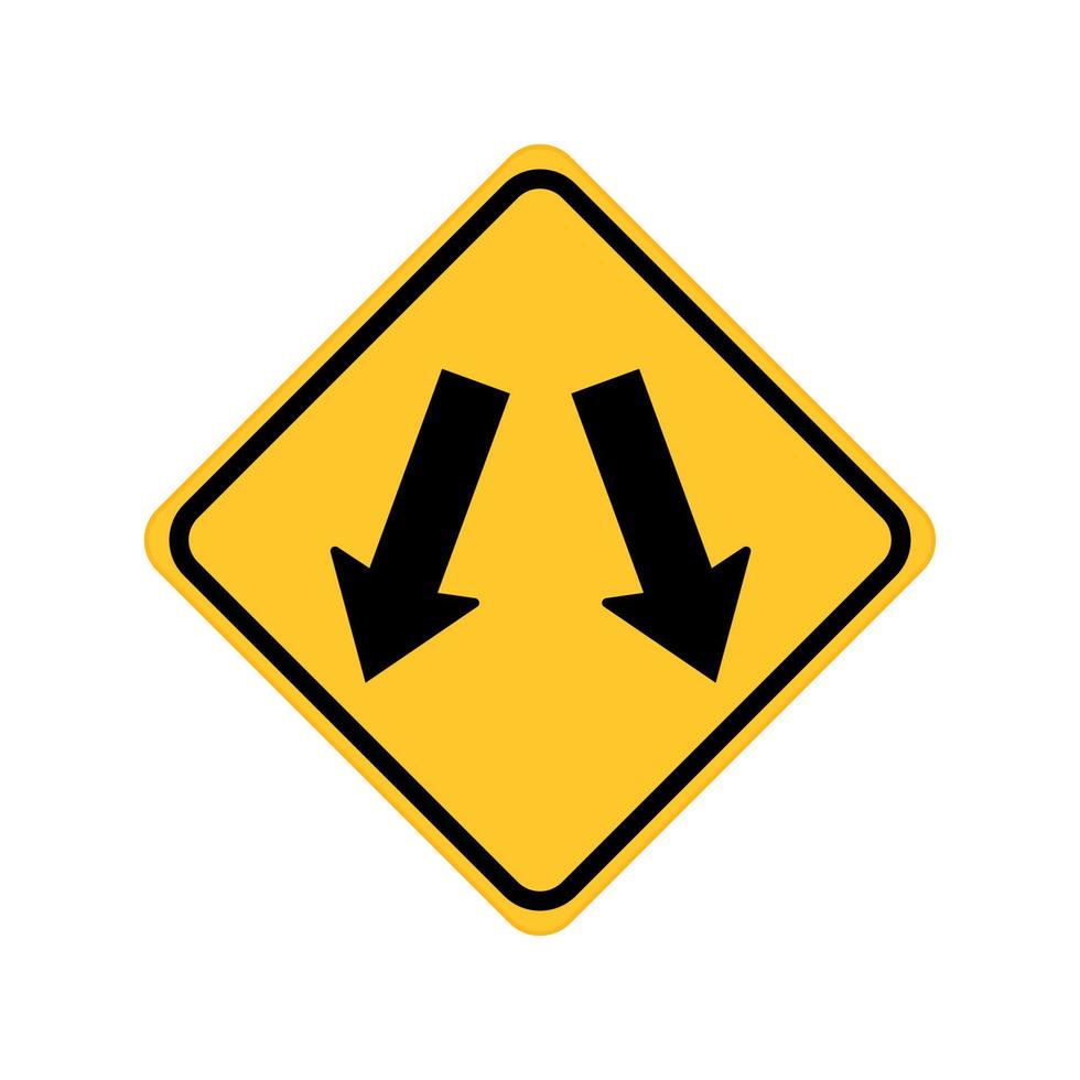 Traffic sign, keep left or right sign on white background. vector