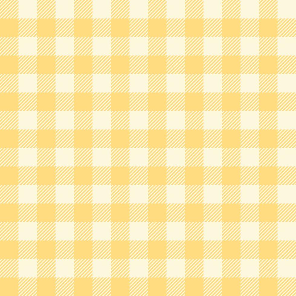 Tartan plaid scottish pattern in yellow and white cage. vector