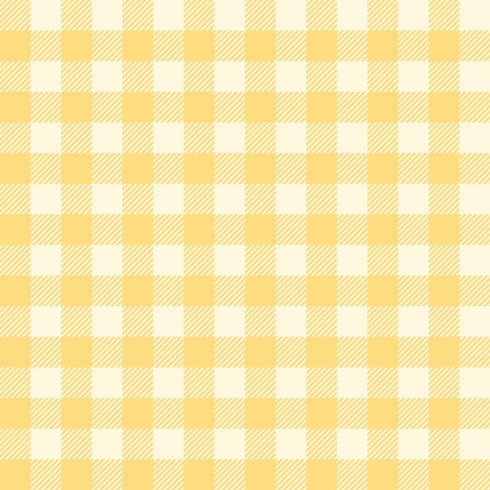 Tartan plaid scottish pattern in yellow and white cage. vector