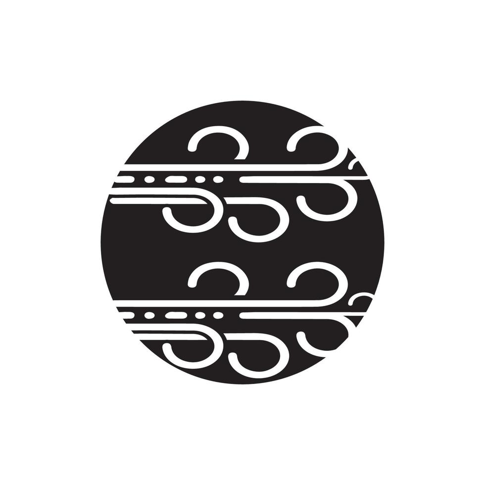 Wind vector icon design illustration template