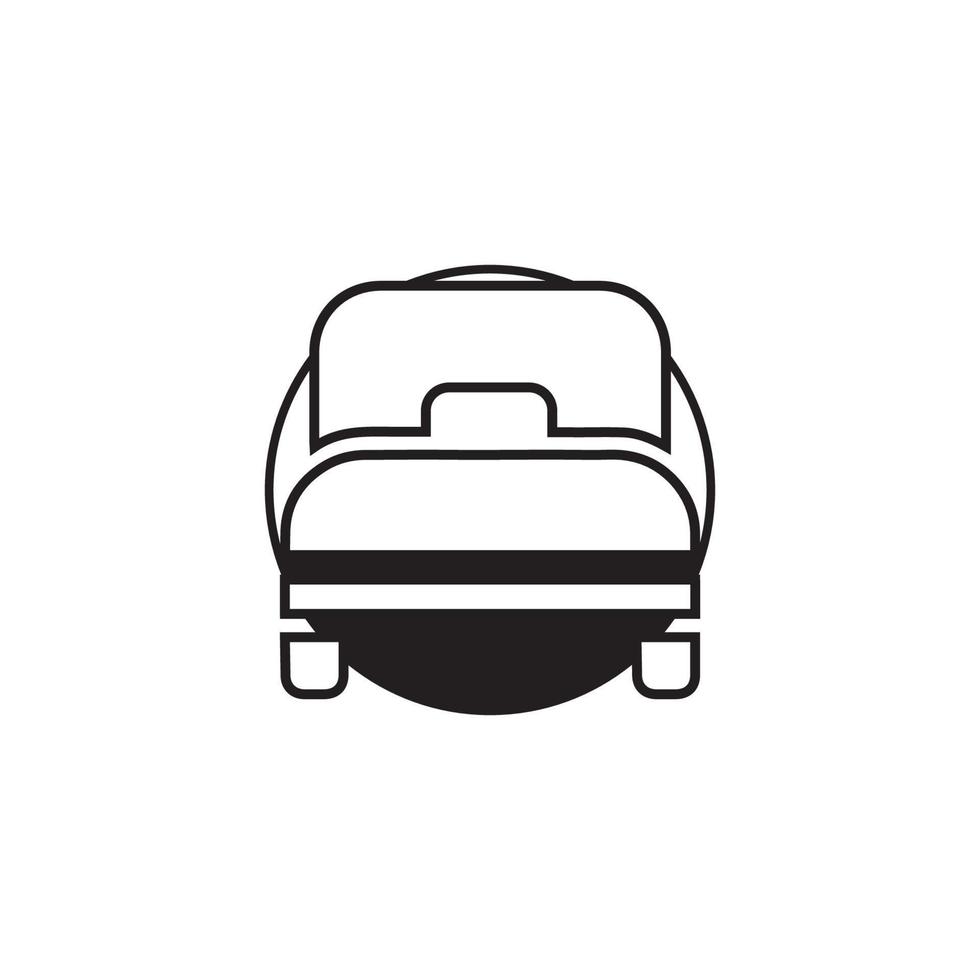 Bed icon, Furniture Vector illustration, flat design.