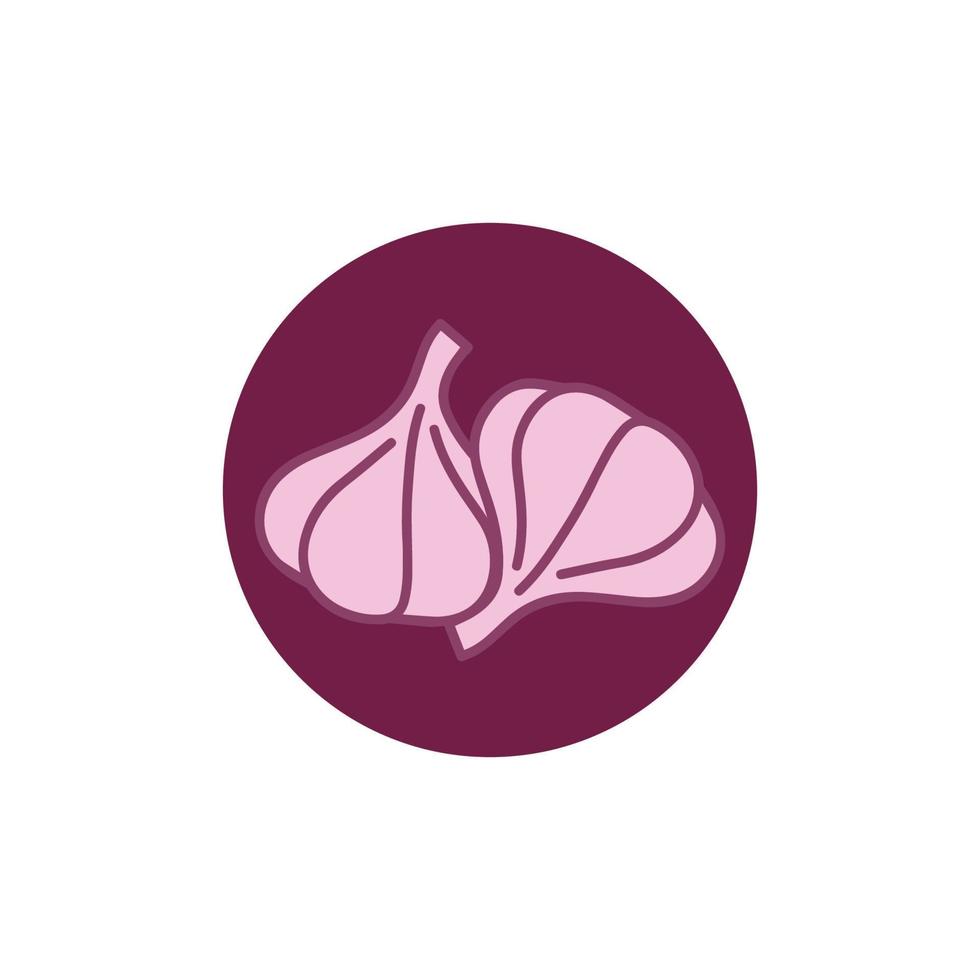 Garlic vector icon illustration design template