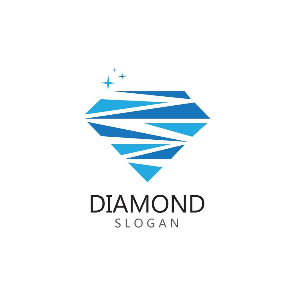 diseño de ilustración de icono de vector de plantilla de logotipo de joyería de diamante