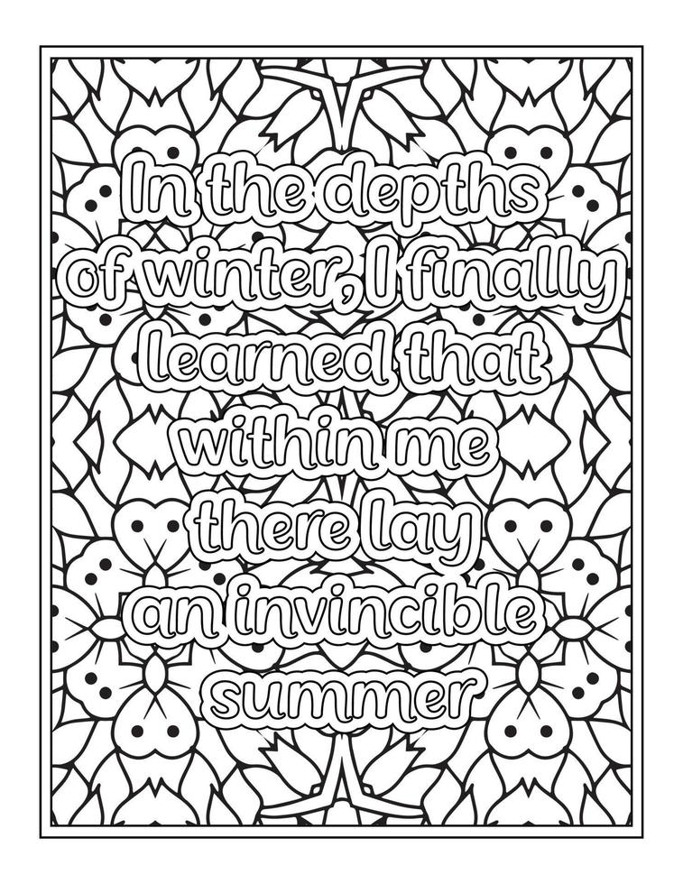 Strong Women Quotes coloring Page for Coloring Book vector