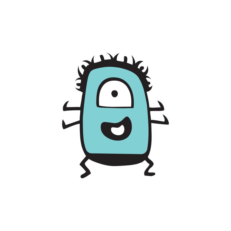 Cute cartoon monster. Vector funny monster character illustration design