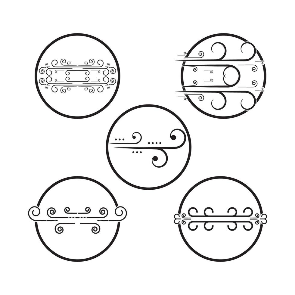 Wind vector icon design illustration template