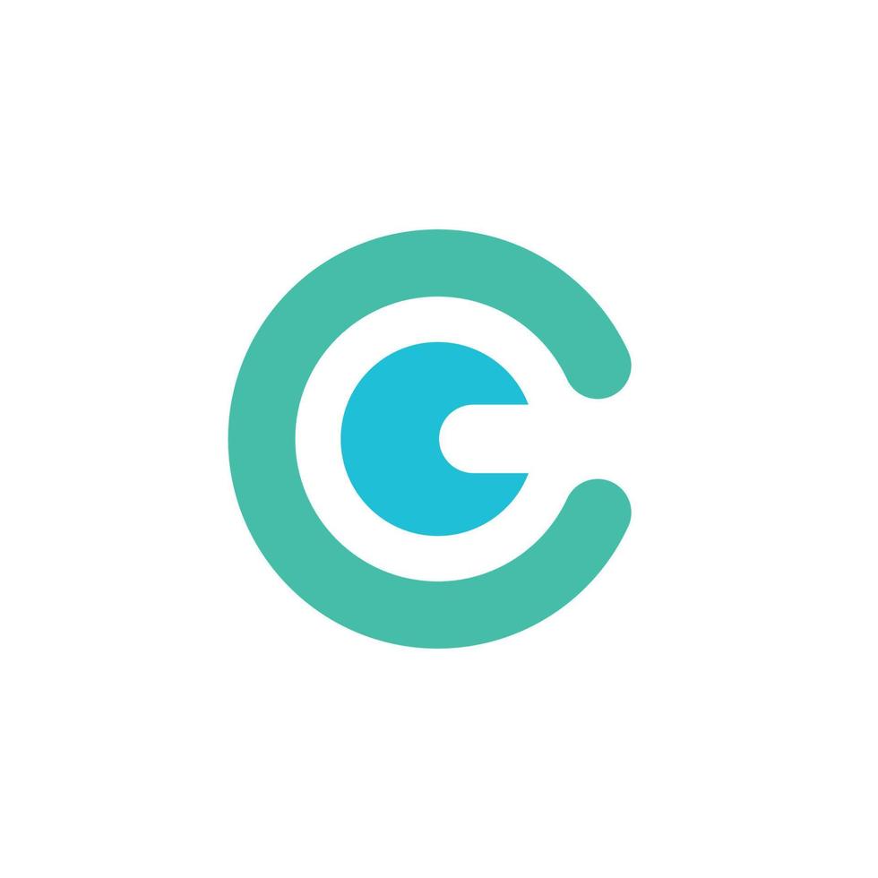 Initial letter C Letter Logo Template vector icon illustration