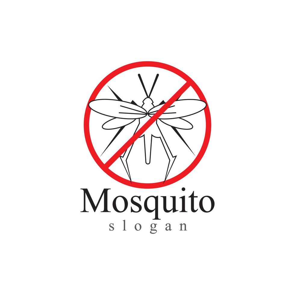 mosquito insecto animal logo vector ilustración plantilla