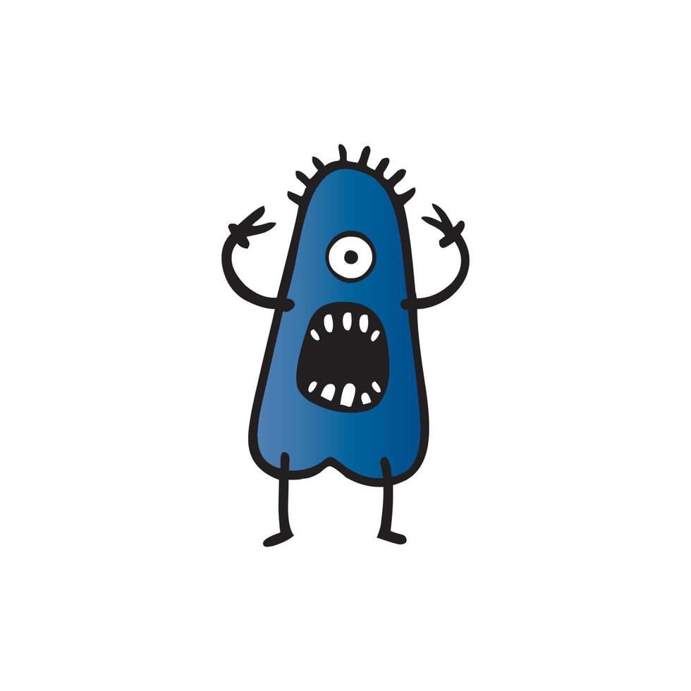 Cute cartoon monster. Vector funny monster character illustration design