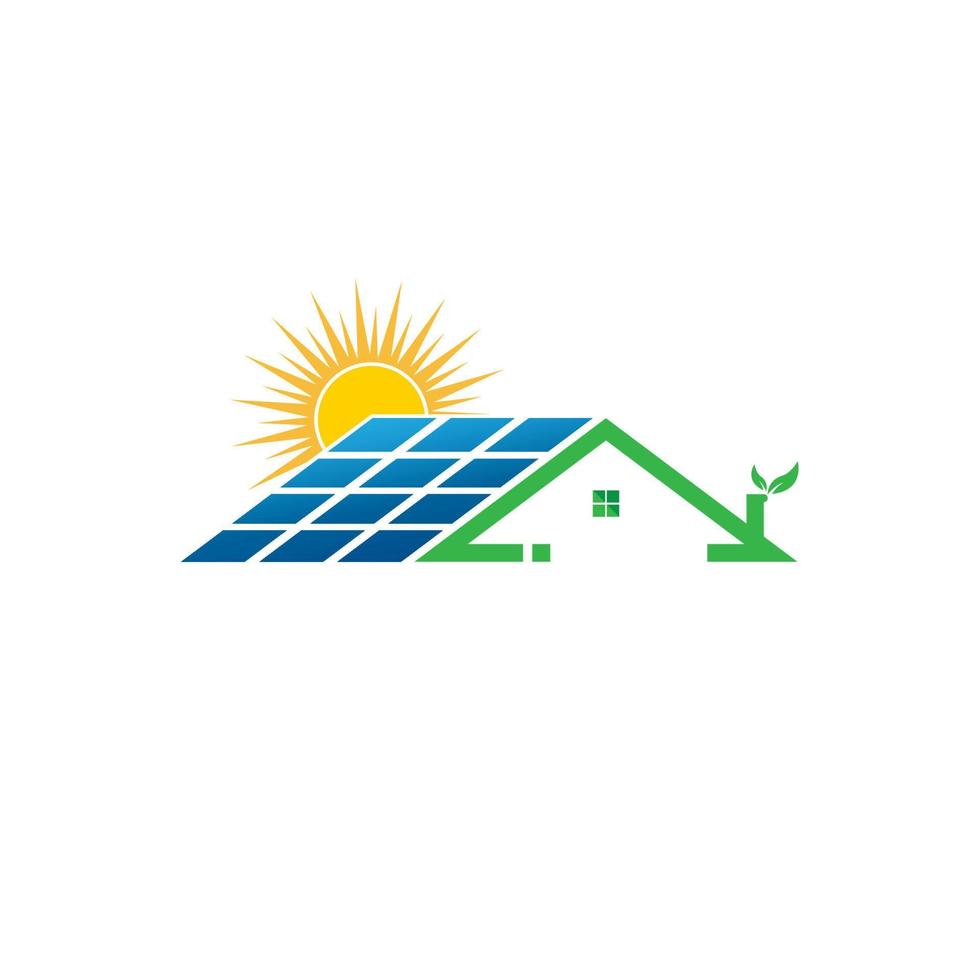 plantilla de diseño de ilustración de icono de vector de energía solar