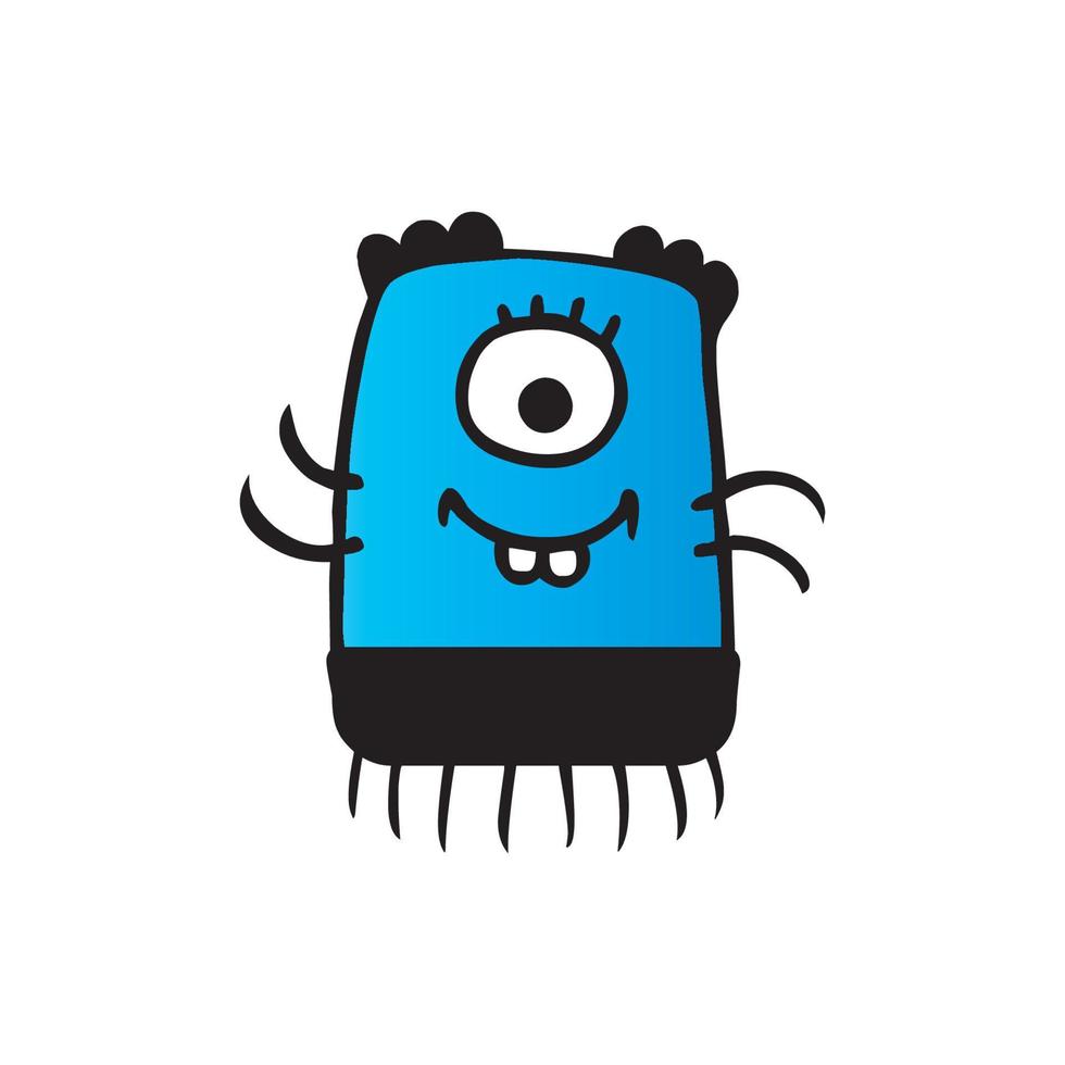 Cute cartoon monster. Vector funny monster character illustration design
