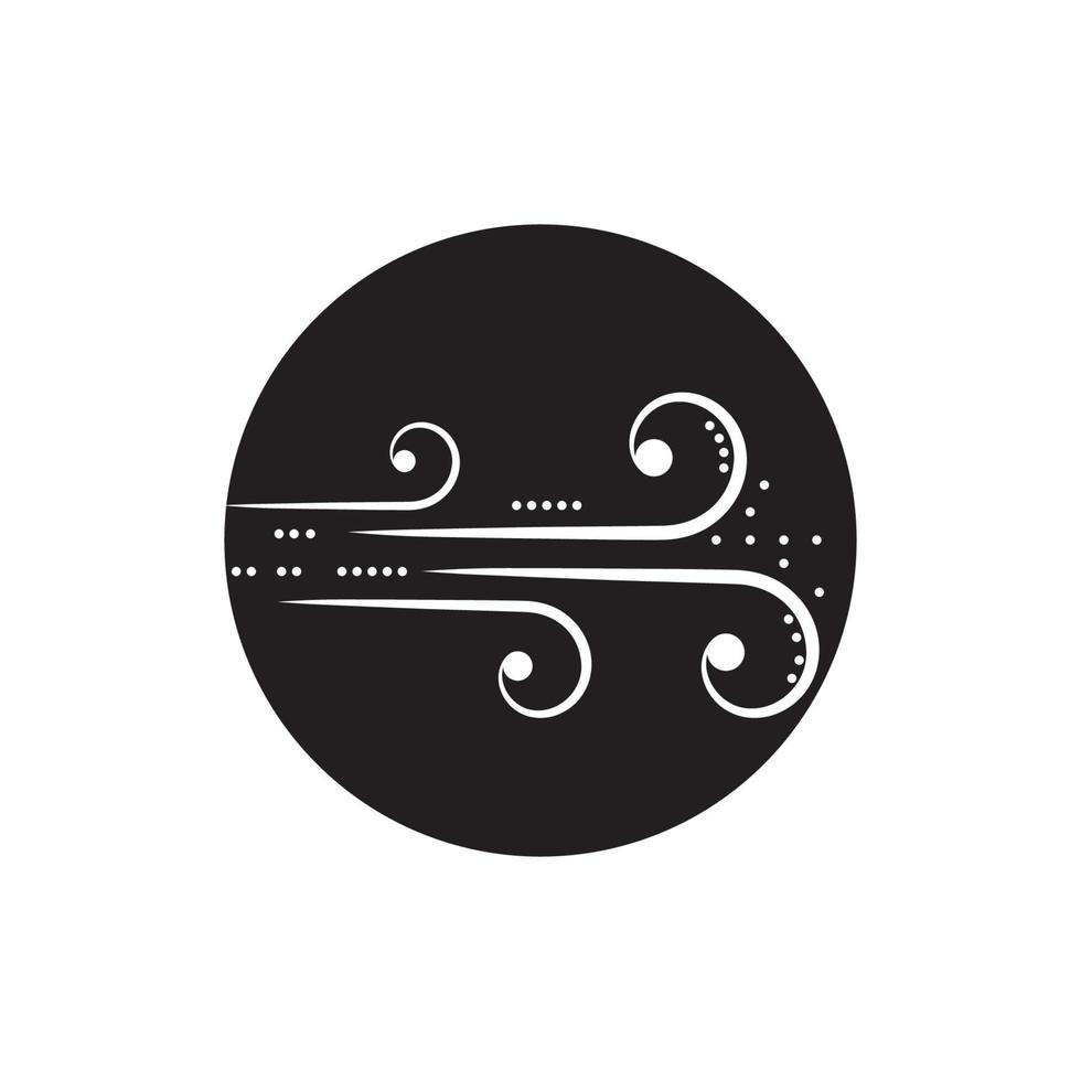 Wind vector icon design illustration template
