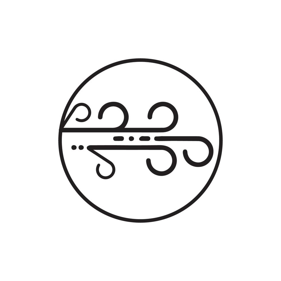 Wind vector icon design illustration template