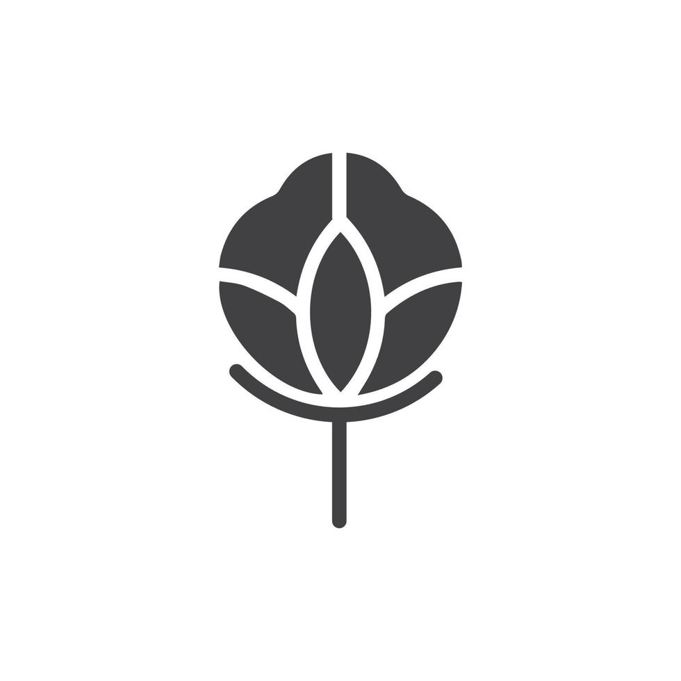 Beauty Cotton flower vector , Simple icon Cotton flower template symbol ...