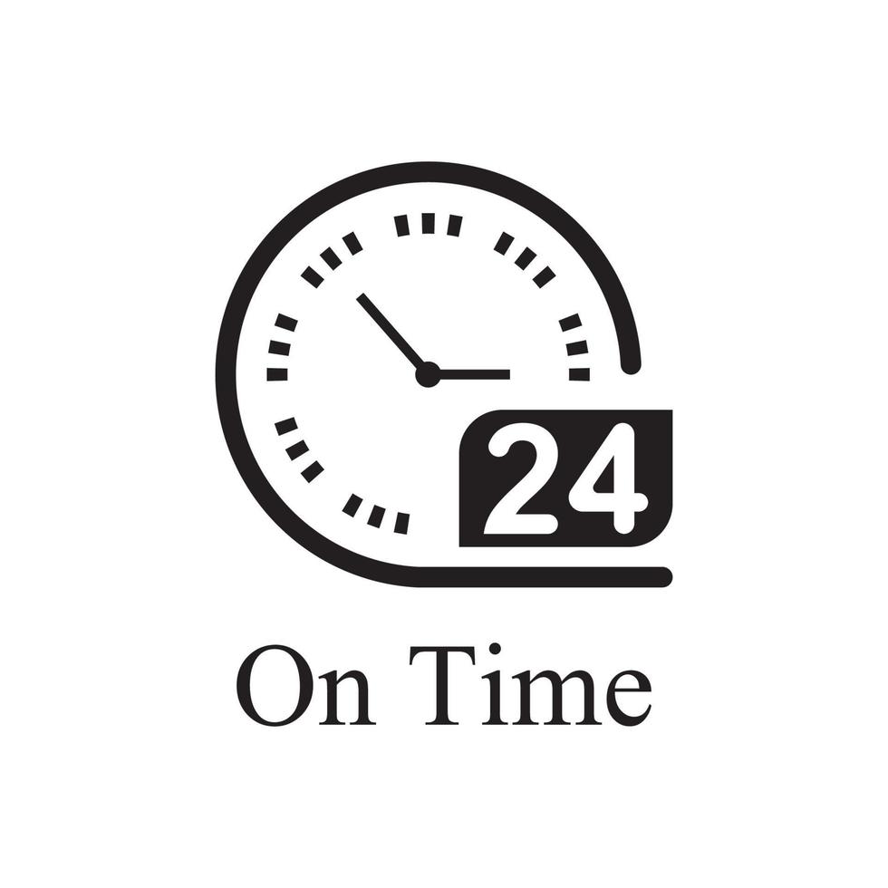 Time vector icon , 24 Hour icon vector illustration design template