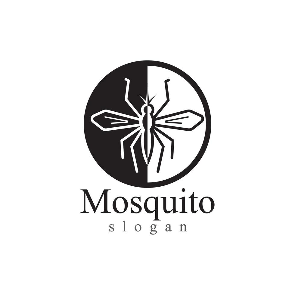 mosquito insecto animal logo vector ilustración plantilla